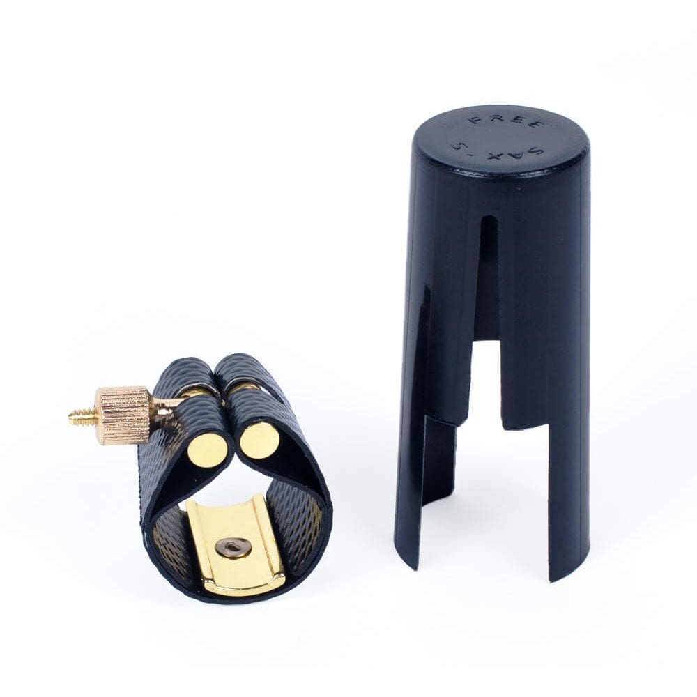 Abraçadeira Sax Barítono Couro Sintético Boquilha Massa