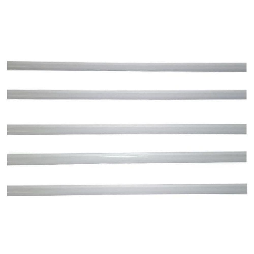 Porta Etiqueta Bandeja Gondola Lx 92 Cm Cinza Kit Com 150