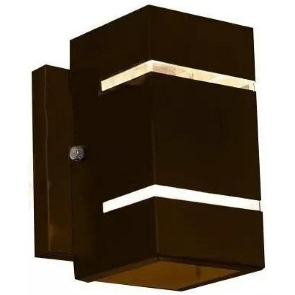 Arandela Dois Fachos Frisos Efeito Uso Externo 1401 Marrom