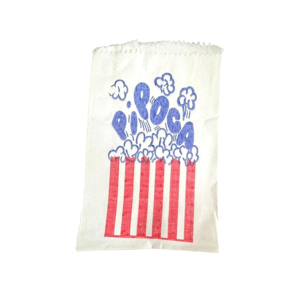 Saco De Papel Para Pipoca Impresso Desenho 8X12Cm- Kit 100Un