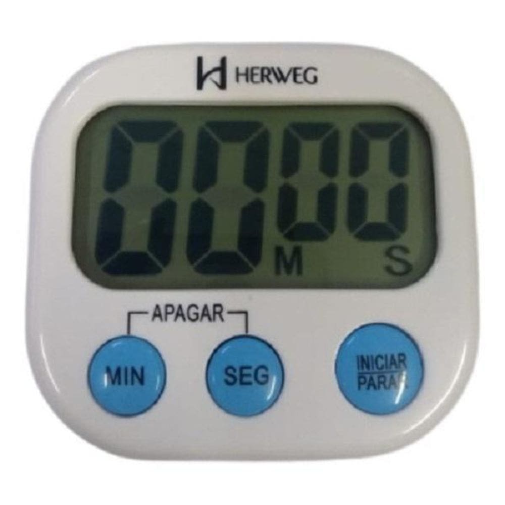 Cronômetro Timer 60M Herweg 3309 Quadrado Branco