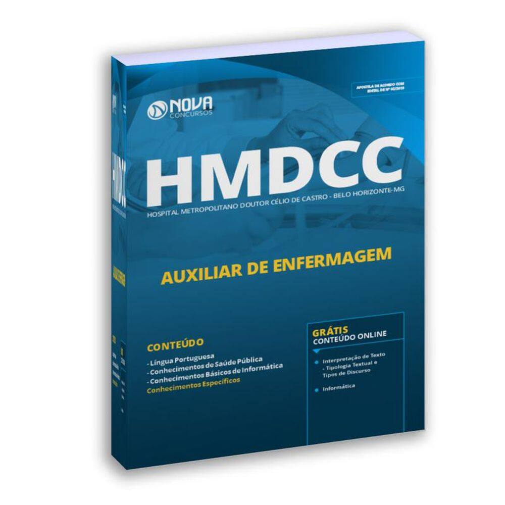 Apostila HmdccMg 2019  Auxiliar De Enfermagem