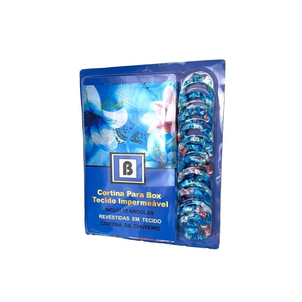 Cortina Banheiro Tecido Impermeável De Box 1.80Cm X 1.80Cm