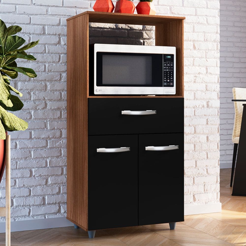 Balcao Multiuso Com Nicho 2 Portas 1 Gaveta Luna - SSX Multicoisas