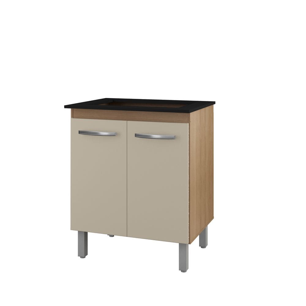 Balcão Para Cooktop 2 Portas Armário De Cozinha Jade 5 Bocas - SSX Multicoisas