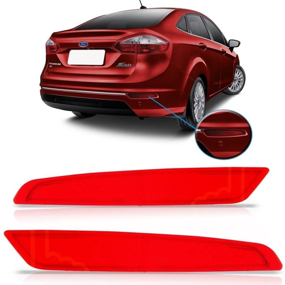 Refletor Parachoque Traseiro Fiesta 2014 2015