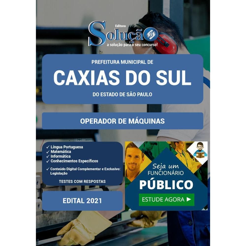 Apostila Caxias Do Sul Rs - Operador De Máquinas
