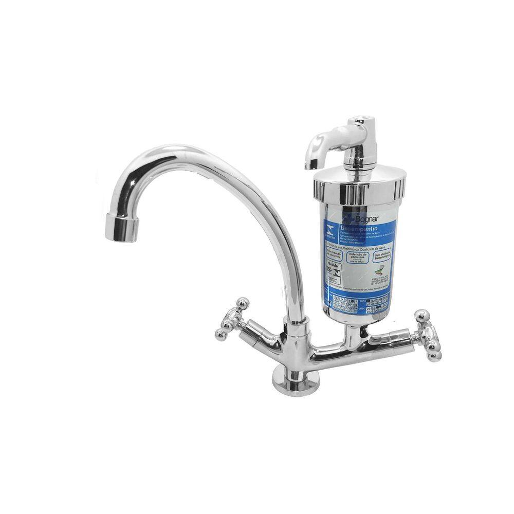Torneira Filtro Com Copo Abs C52 Mesa 1/4 Volta 1/