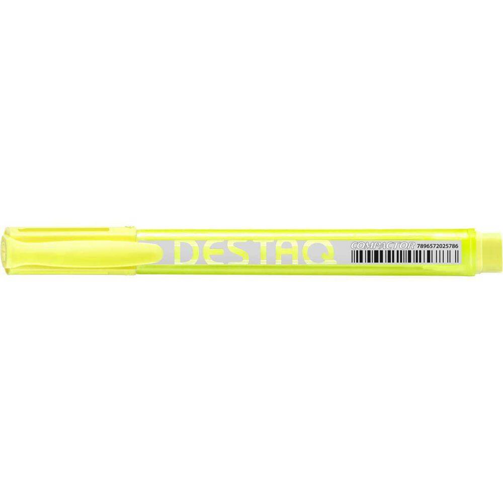 Caneta Marca Texto Destaque Fluorescente Amarela