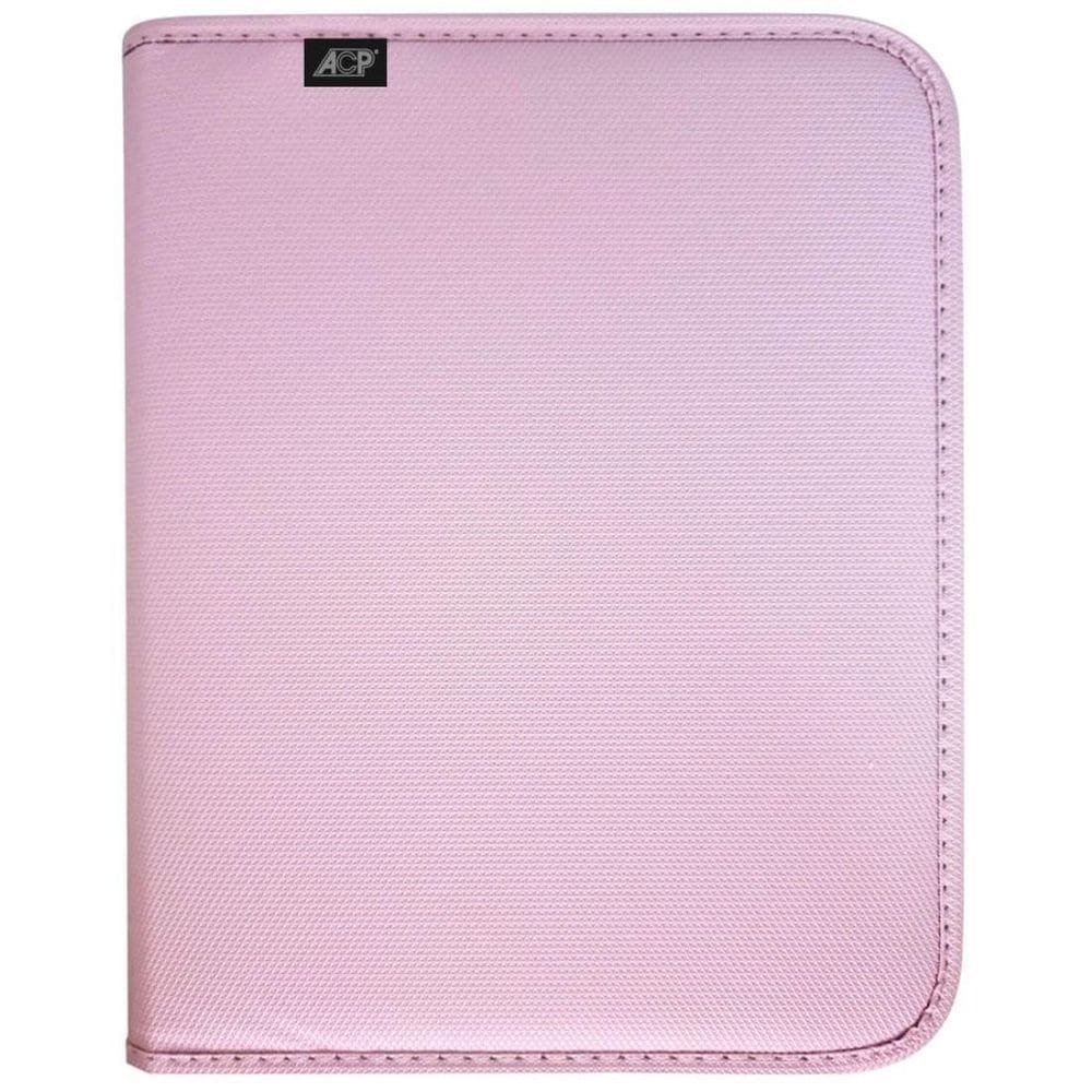 Fichário Universitário 4 Argolas Sweet Rosa Com Estojo Acp