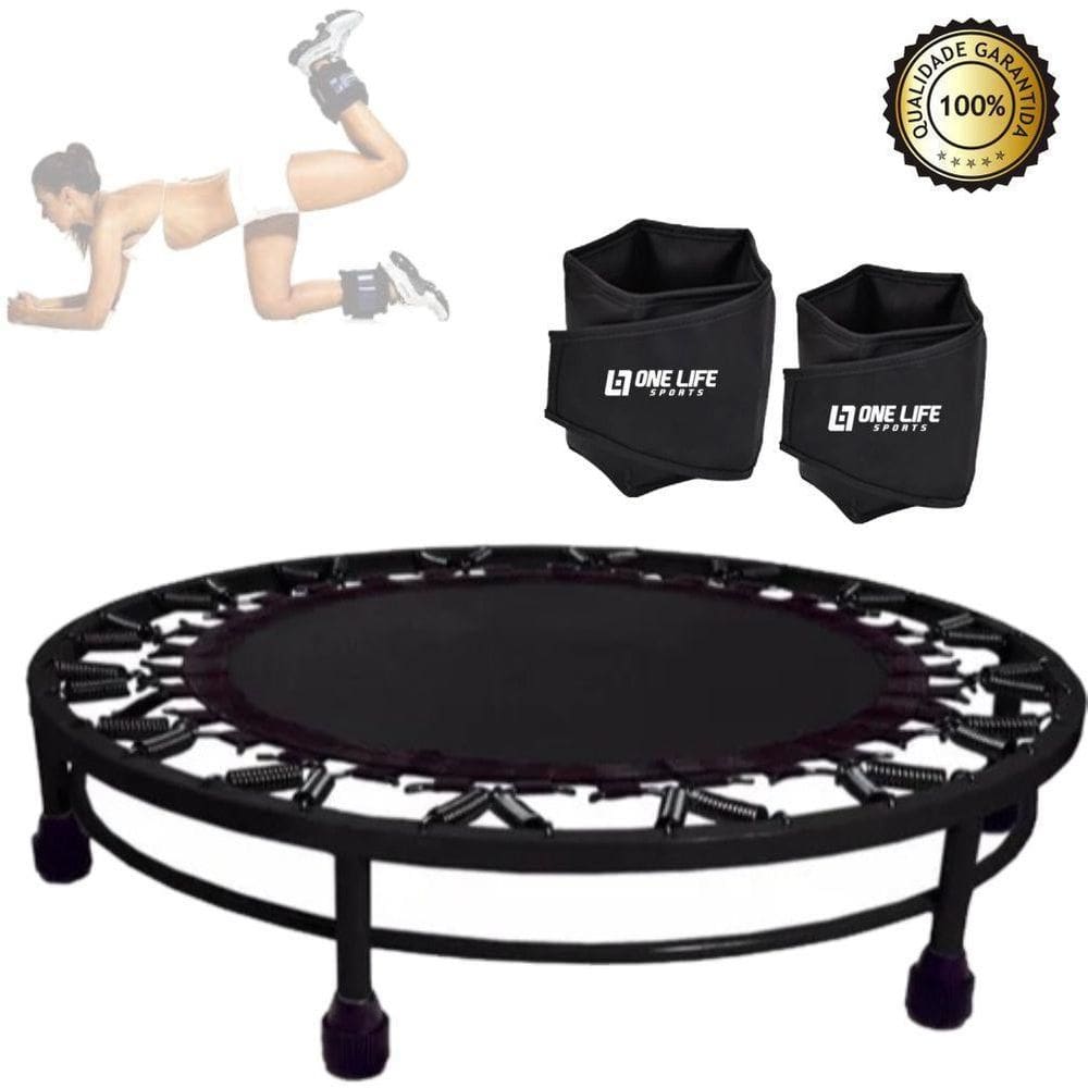 Mini Jump Cama Elástica + Tornozeleira 3 Kg