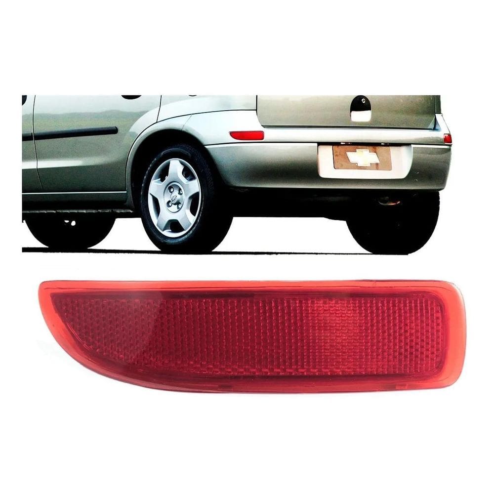 Refletor Para-Choque Corsa Hatch 03 A 12 Vermelho Acrílico