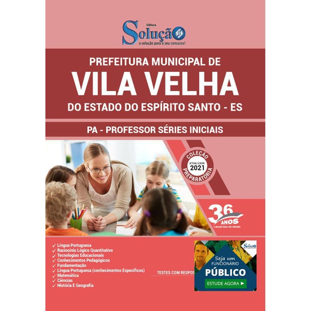 Apostila Vila Velha Es - Pa - Professor Séries Iniciais