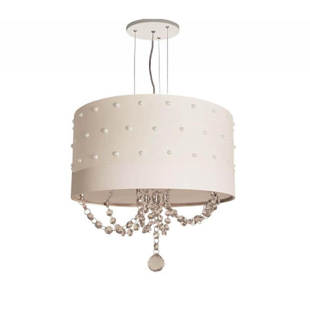 Luminária Pendente Branca 30cm de Diâmetro x 15cm de Altura