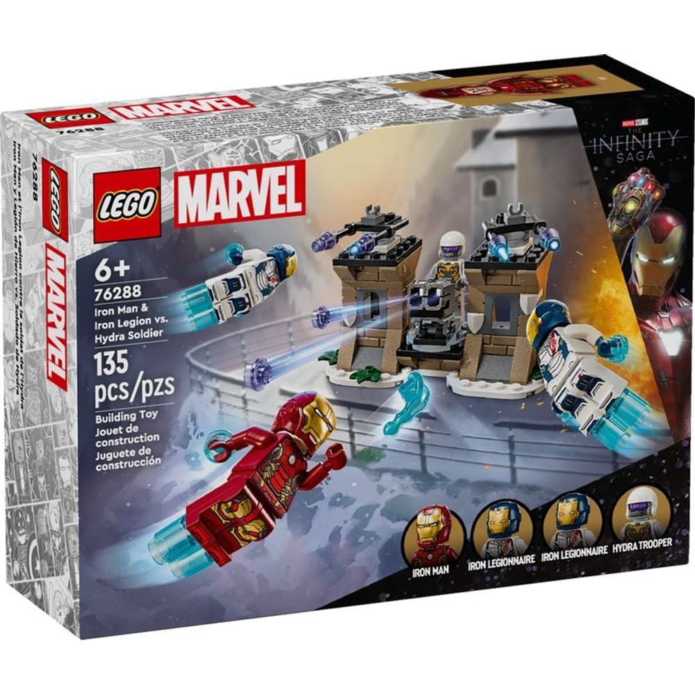 Blocos de Montar - Lego Marvel - Homem de Ferro e Legiao de Ferro vs Soldado Hydra LEGO DO BRASIL