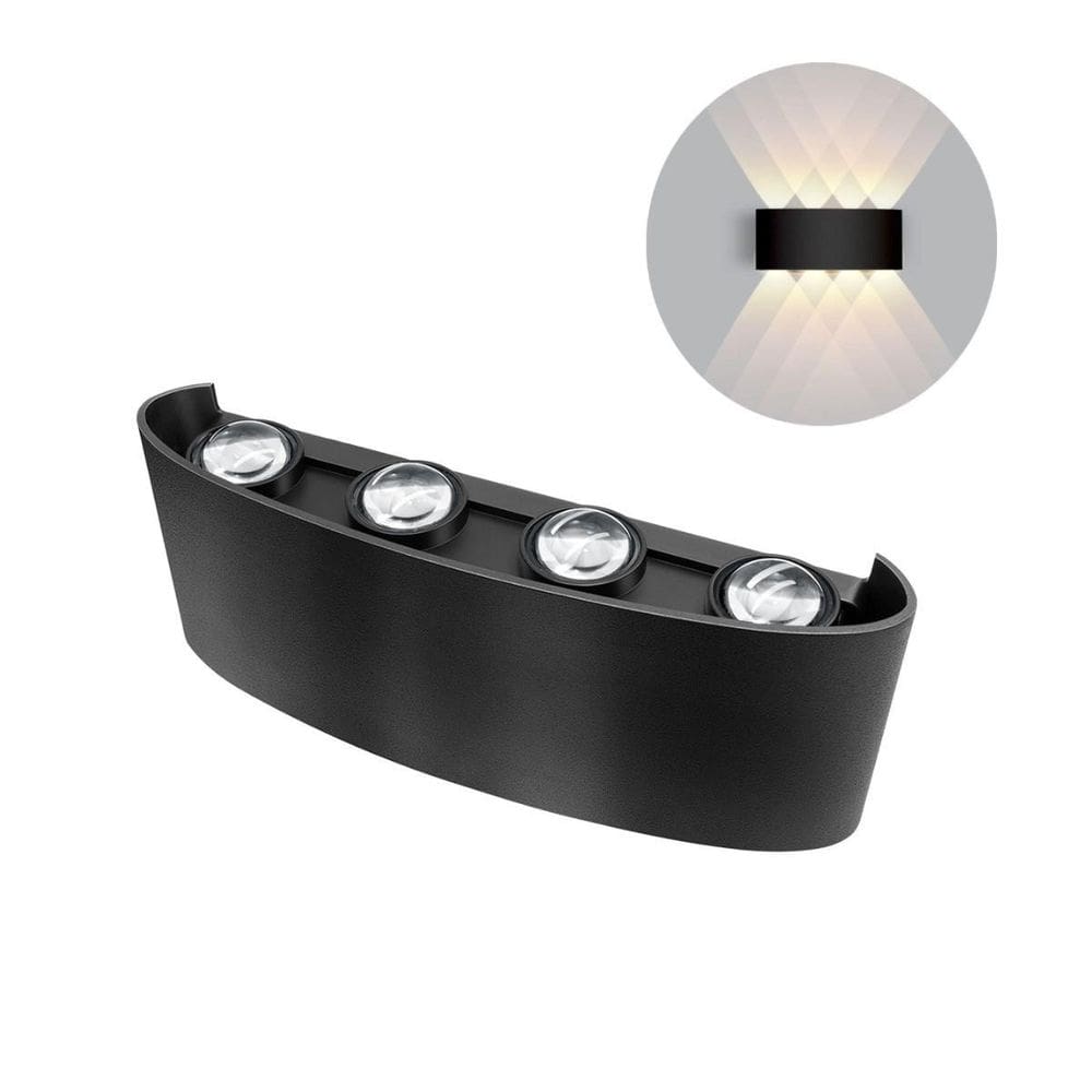 Arandela Lentille Trois LED 8W Bivolt - Preto/ Branco - IP65