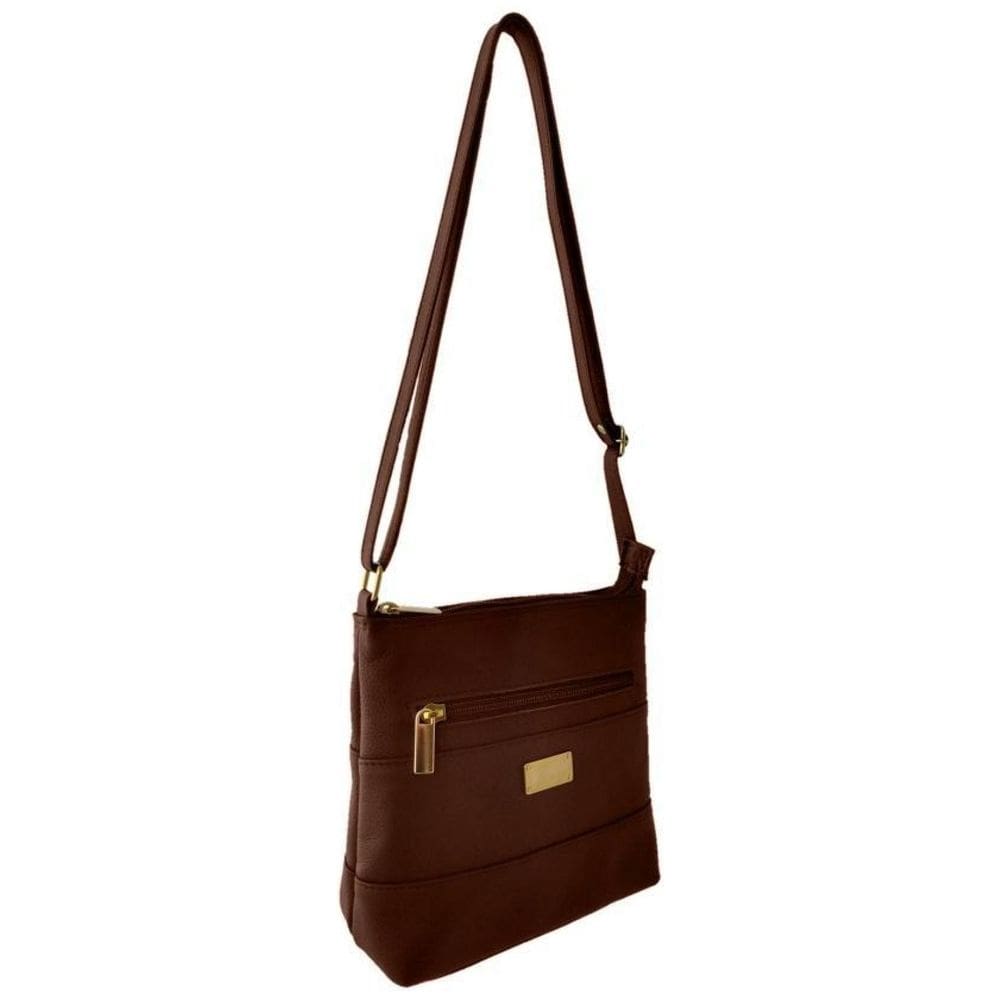 Bolsa Transversal Topgrife Couro Marrom