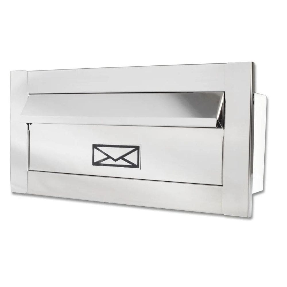 Caixa De Correio Frente Inox Moderna 15 Cm X 30 Cm