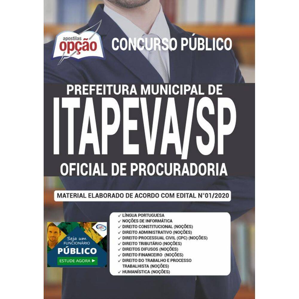 Apostila Prefeitura Itapeva Sp - Oficial De Procuradoria