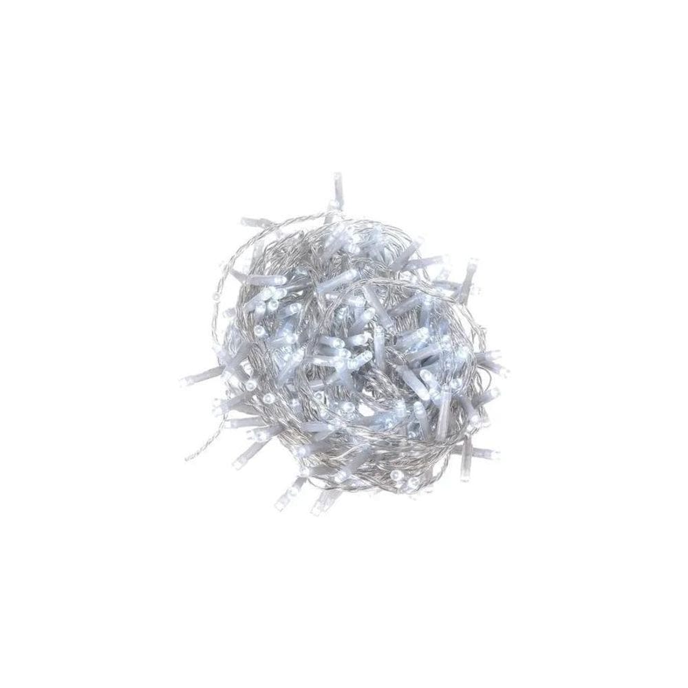 Cordão Luz Led Com 100 Lâmpadas Leitosas 10M Branca Quente