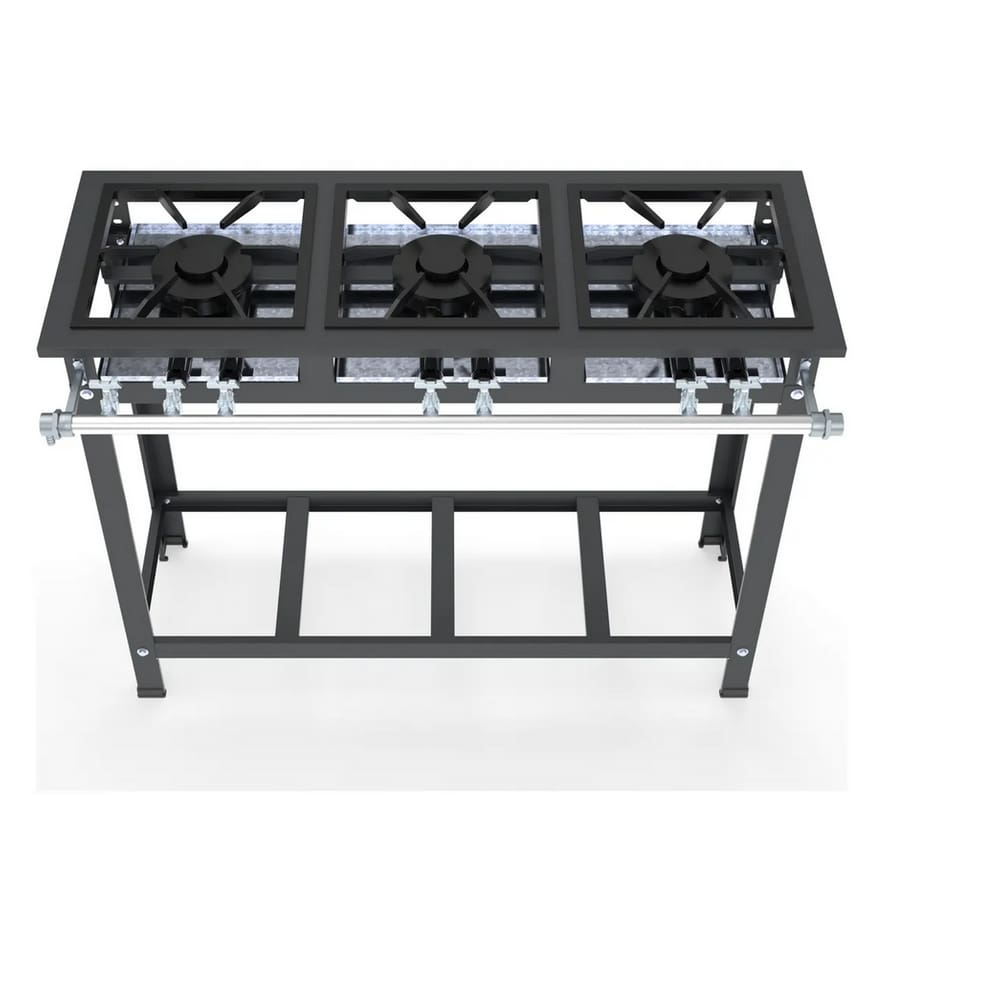 Fogão Industrial 3 Bocas 30x30 P5 Leona