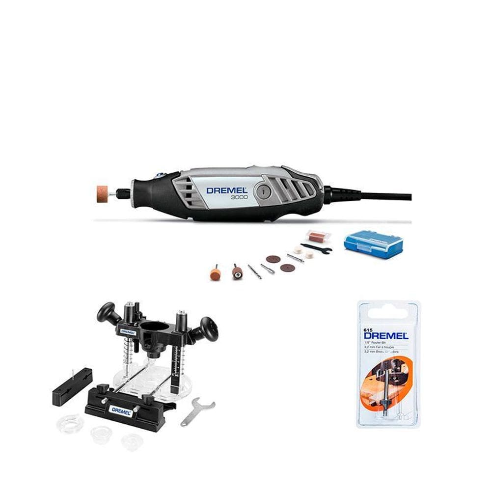 Kit Micro Retifica Dremel 3000 220V + Suporte Tupia Imersao