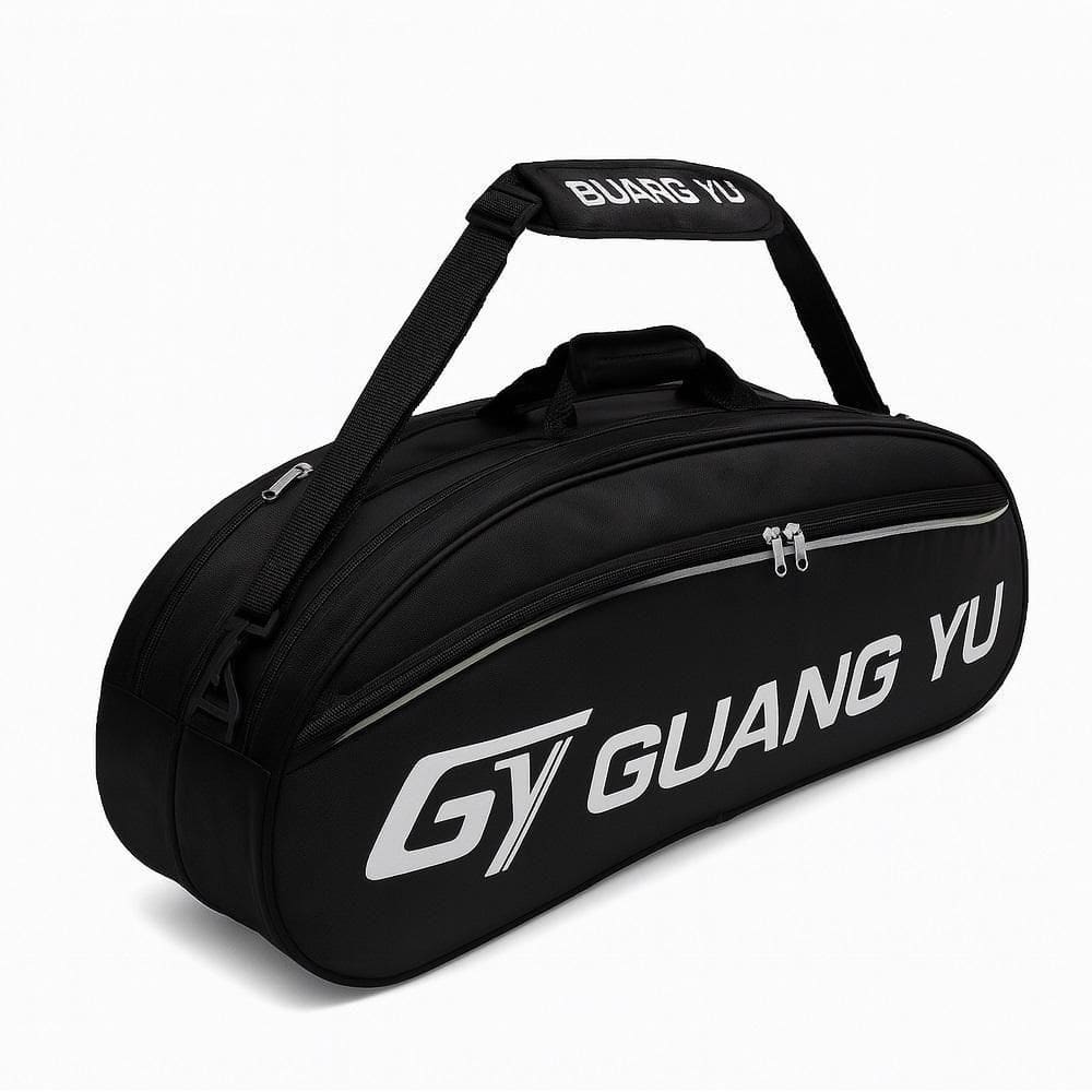 Raqueteira Guang Yu Dupla Profissional Resistente E Organizada Para Tênis Badminton E Squash Preta