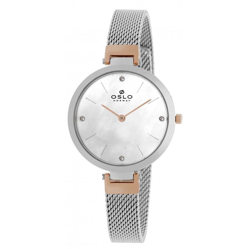 Relógio Pulso Feminino Oslo Madrepérola Slim