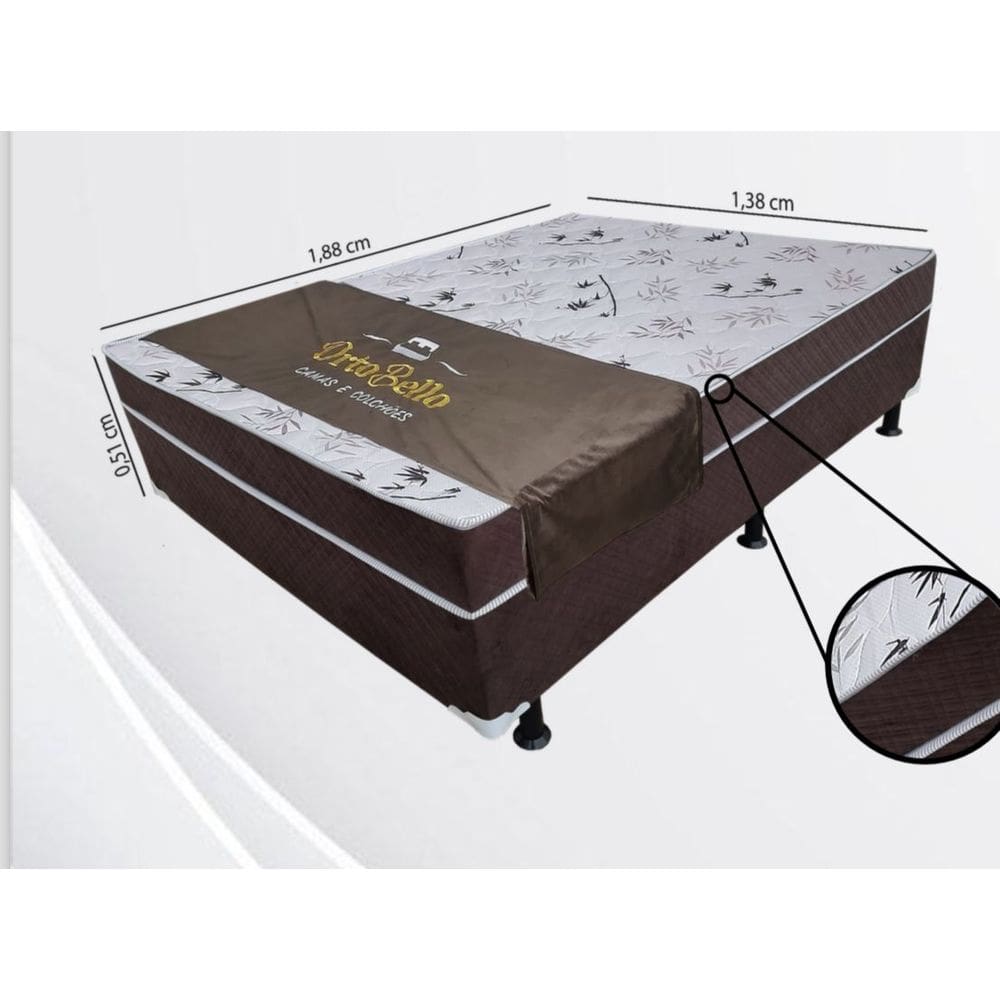 Cama de Solteiro Conjugada D28 Resistente Marrom