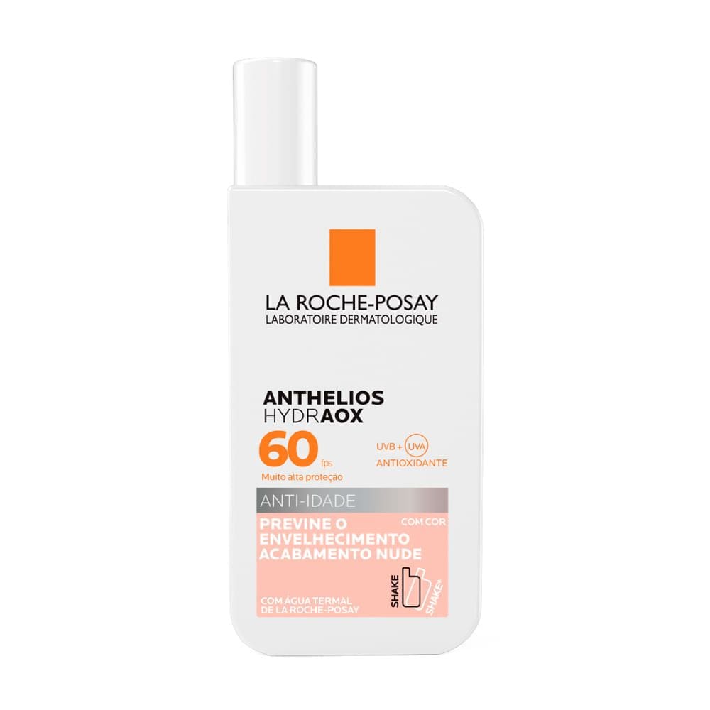 Protetor Solar Anthelios Hydraox Anti-Idade FPS 60 com Cor 50g