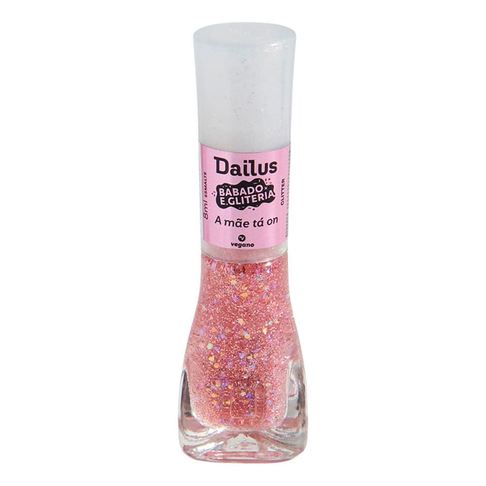 Esmalte Dailus Babado e Gliteria Cor A Mãe Ta On 8ml