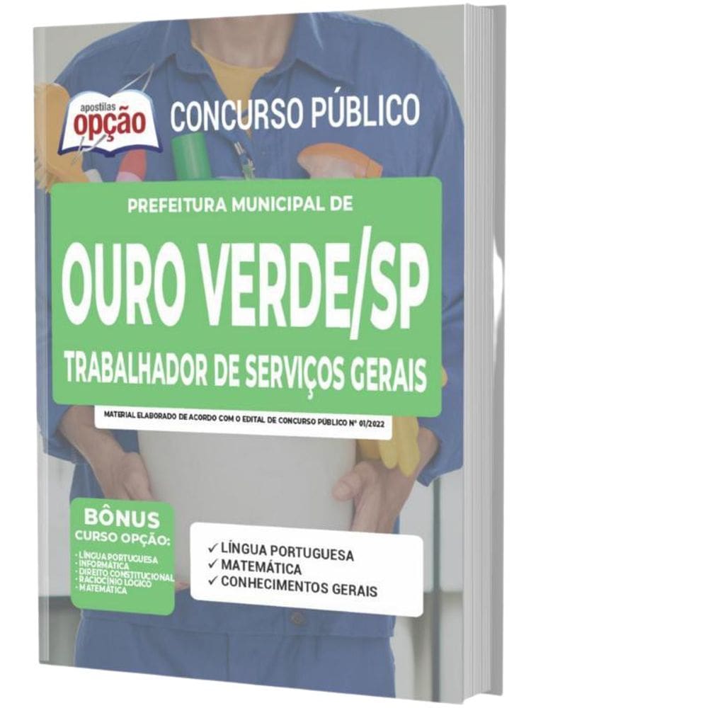 Apostila Ouro Verde Sp - Trabalhador De Serviços Gerais