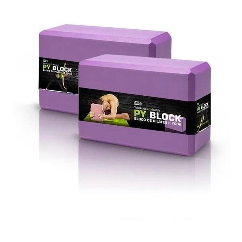 Bloco Para Exercícios Yoga Pilates Alongamento - Azul