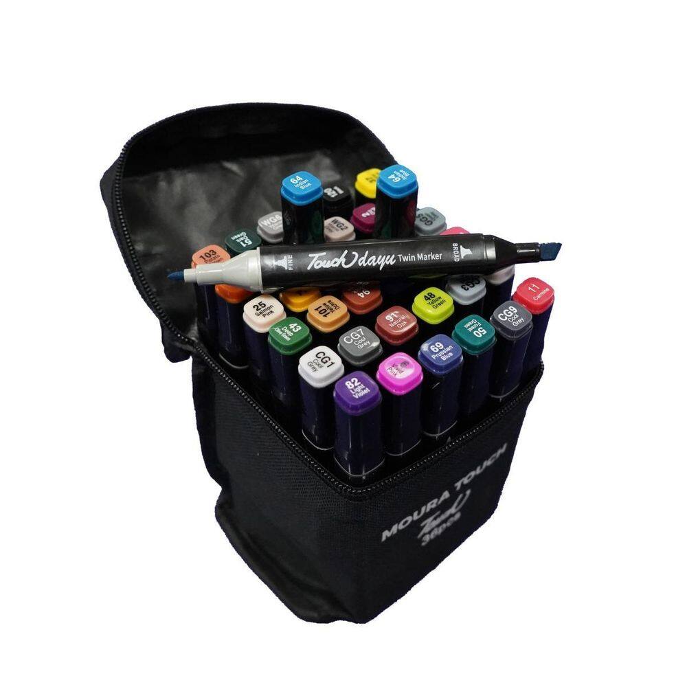 Conjunto De 36 Cores Canetinhas Coloridas Permanentes