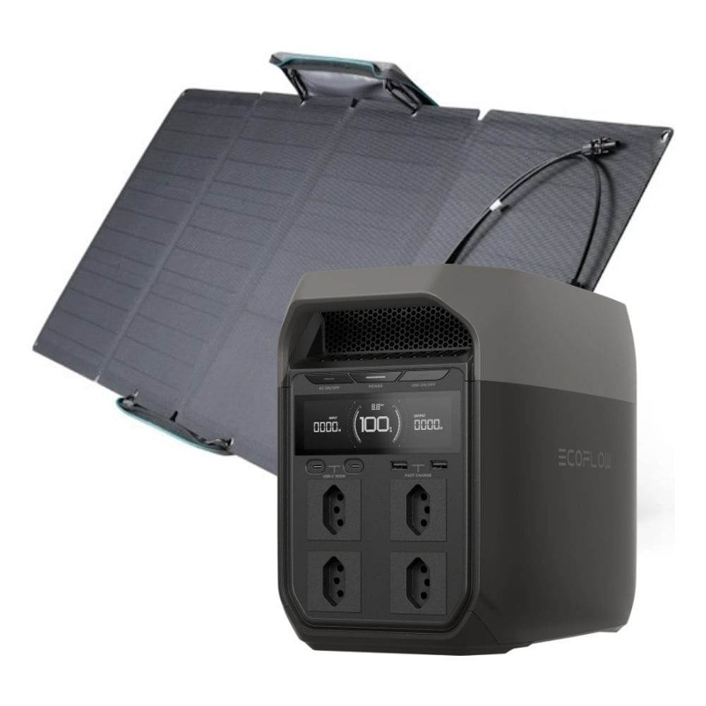 Kit Ecoflow Gerador Delta 3 1800w 220v + Painel 110w