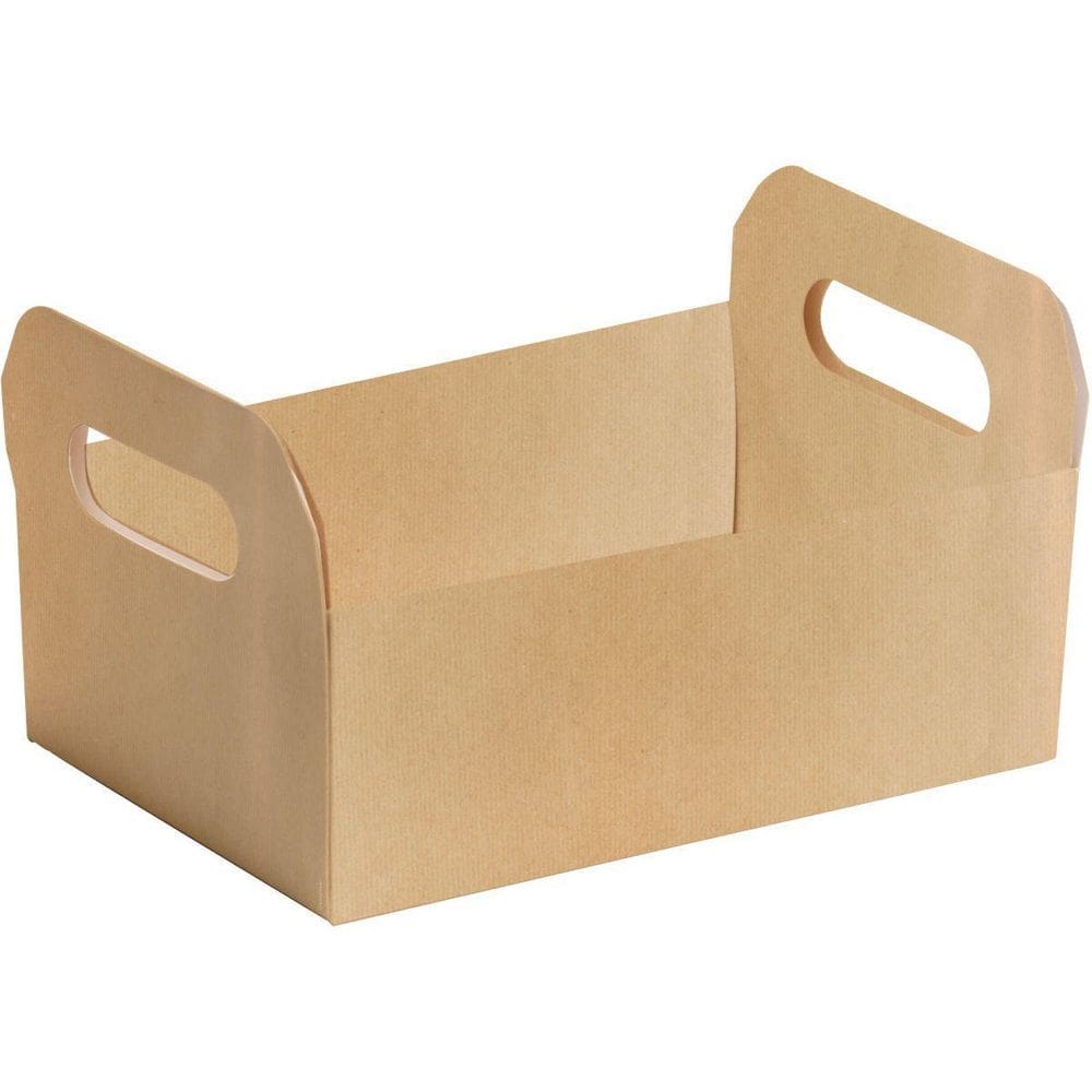Cesta De Papel Caixote Kraft G Vazado 25X19Cm Pacote Com 10