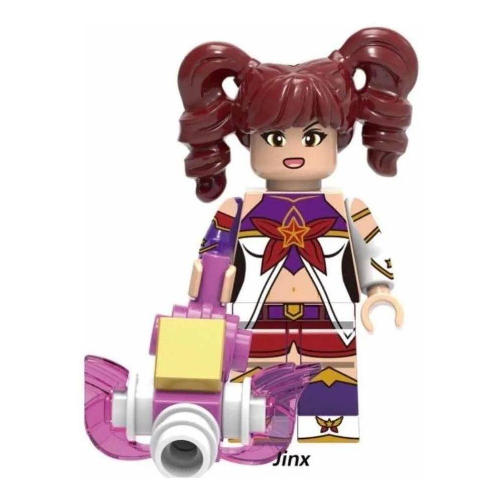 Boneco Blocos De Montar Jinx Lol League Of Legends