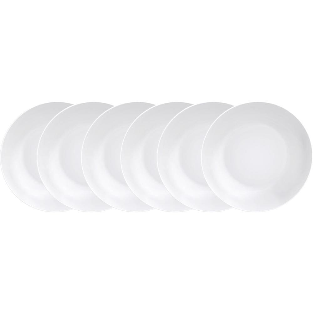 Jogo De Pratos Fundos Tramontina Porcelana Leonora 21Cm 6 Pç