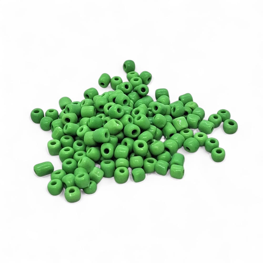 Miçanga Leitosa para Guia Verde Claro Artesanato 4mm 250g