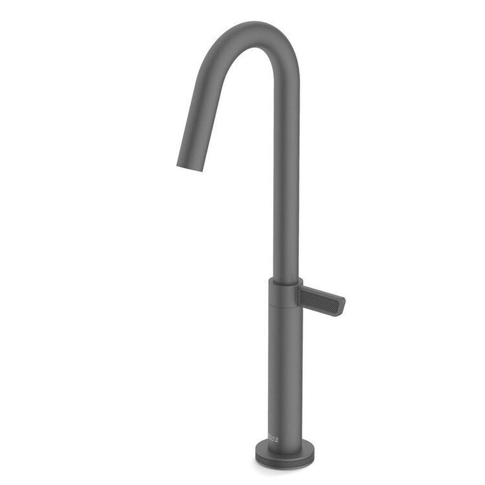 Kit com 3 Torneira para Lavatório de Mesa Bica Alta Logic Grafite Matte