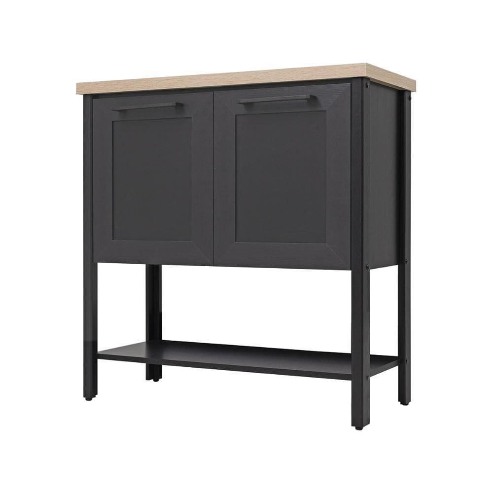 Aparador Buffet Ditália 2 Portas Com Tampo Bn-02 Preto