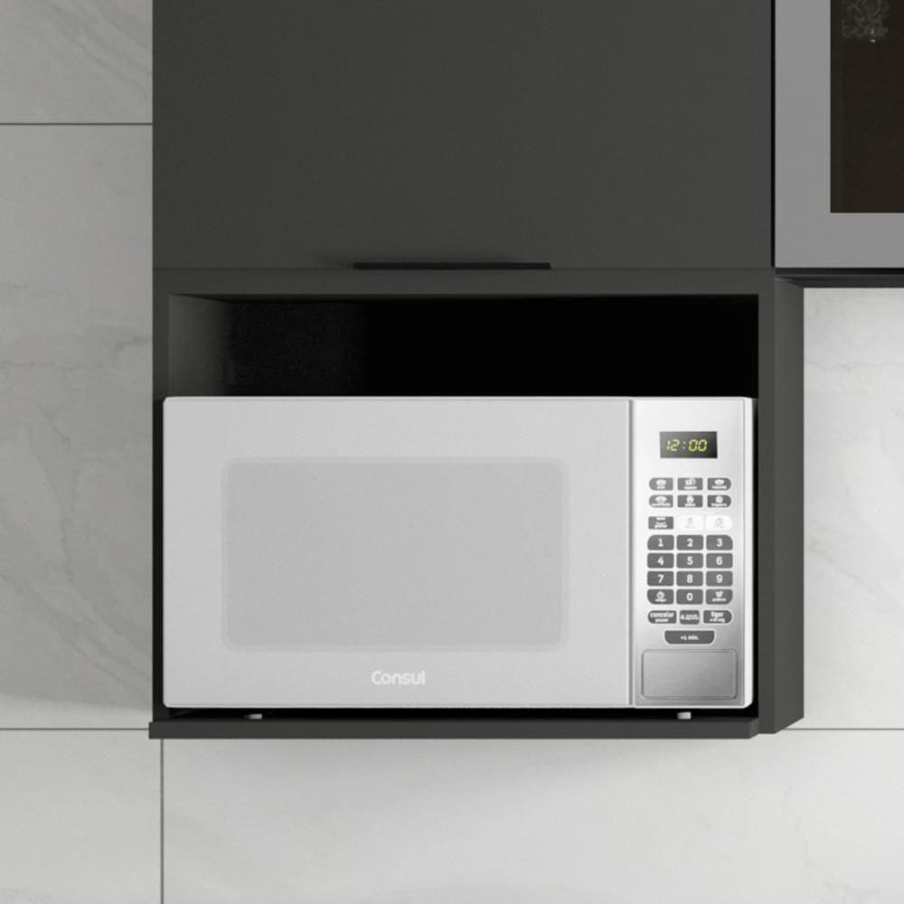 Suporte Micro-ondas Forno 58cm Aéreo Grafite Z44 - Mpozenato