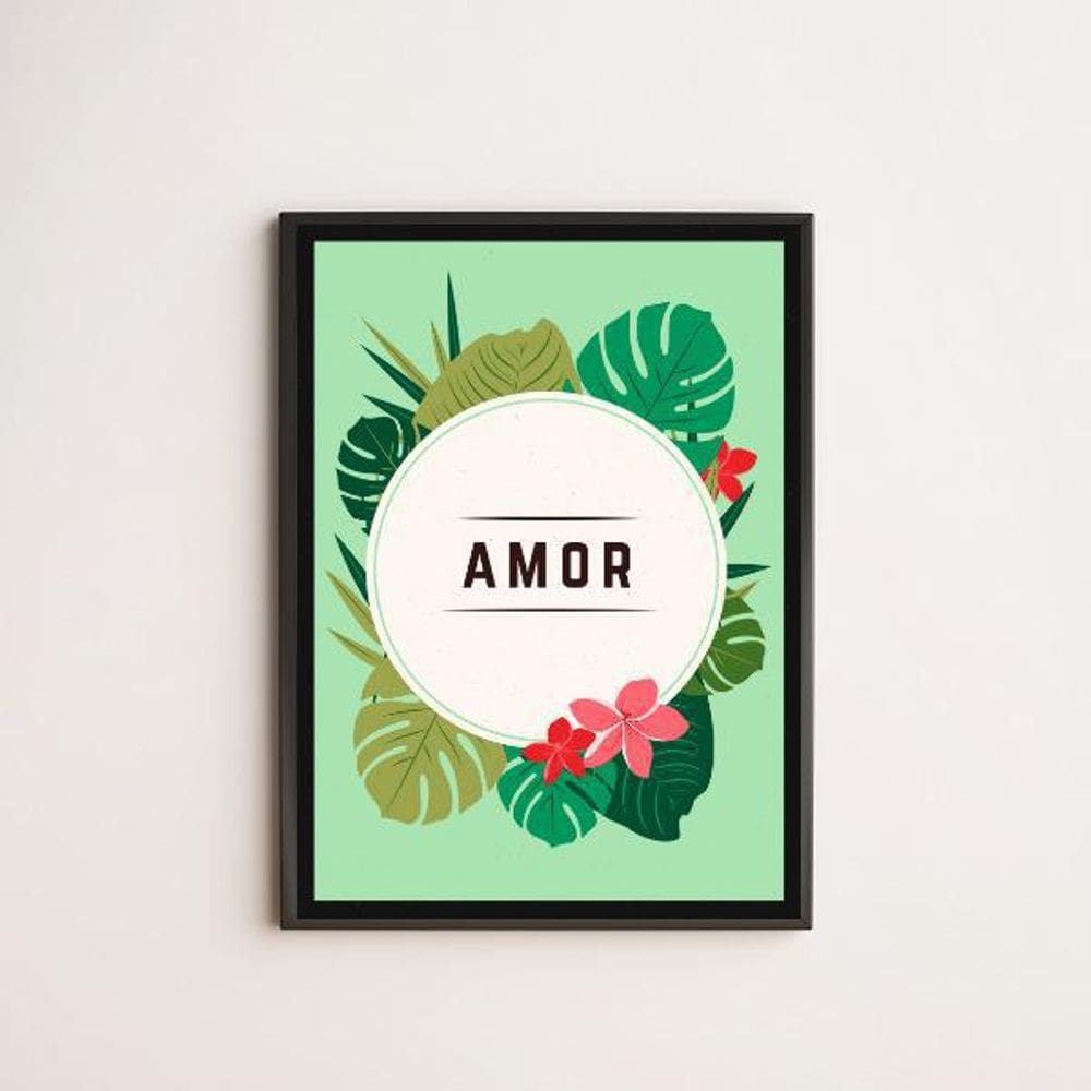 Quadro Amor Tropical 24X18Cm