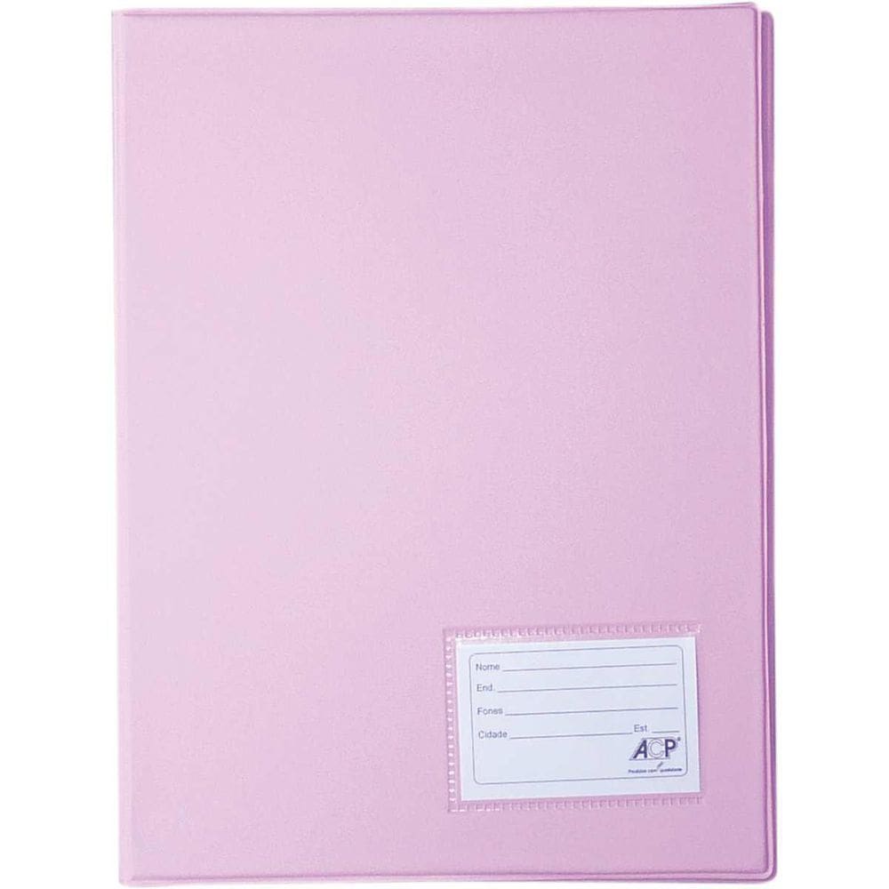 Pasta Catalogo Oficio 20 Envelope Médios Rosa