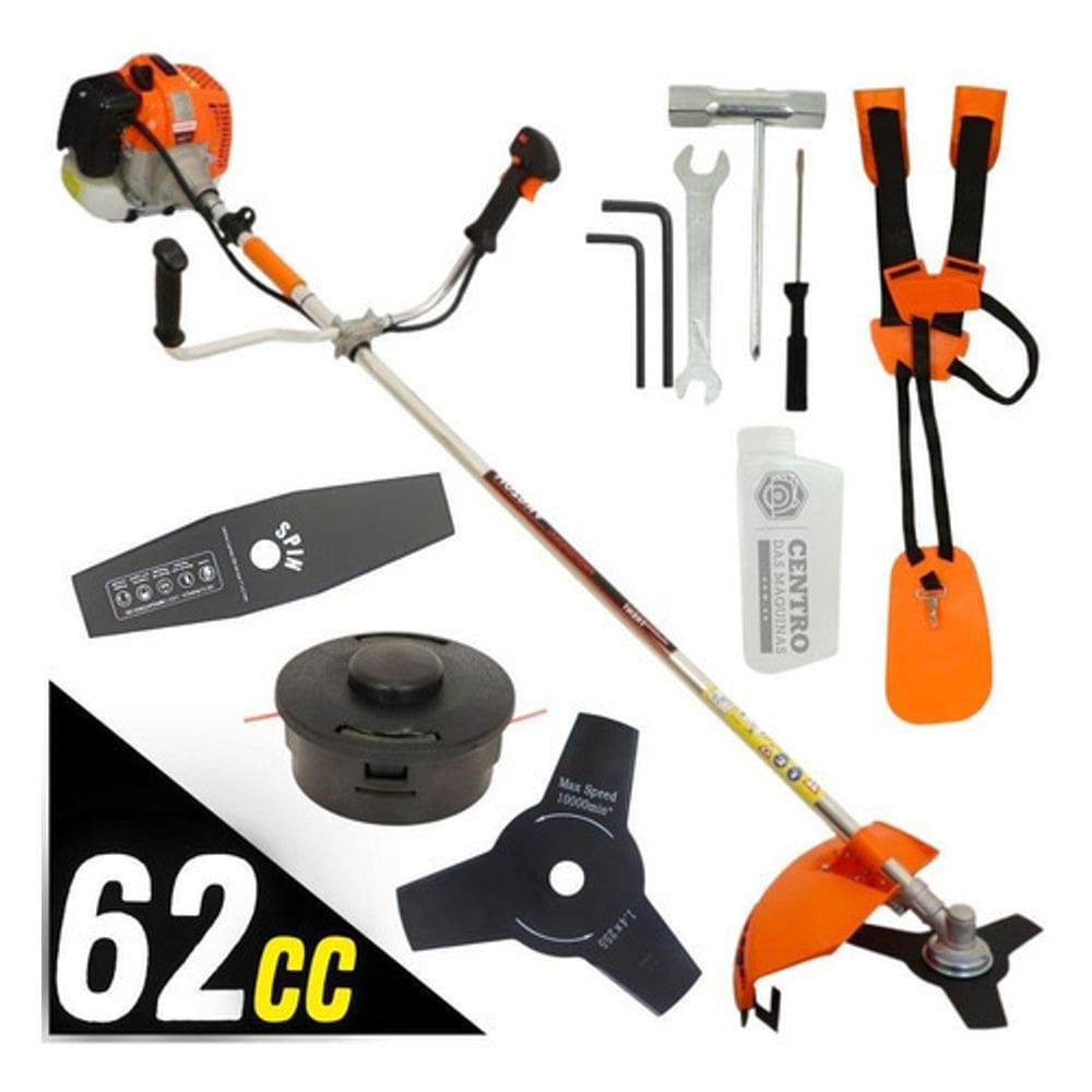 Roçadeira Vulcan Vr620h À Gasolina 3hp 62cc 2t Com Faca 2 Pontas