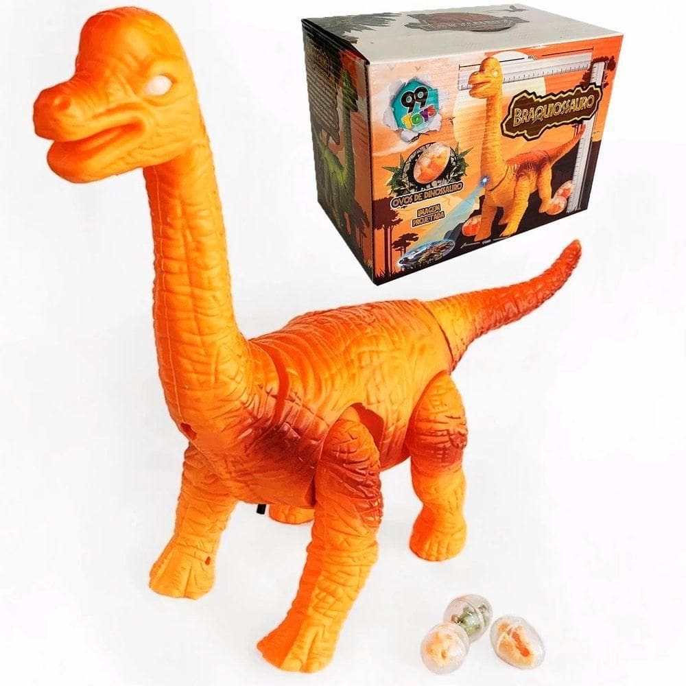 Dinossauro Brinquedo Braquiossauro Com Luzes Som E Movimento