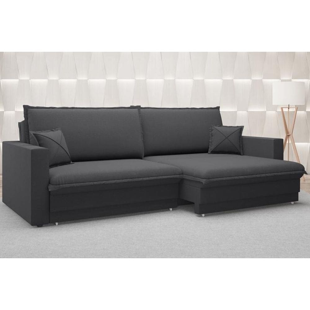 Sofá Tango 2,20m sem caixa, Retrátil e Reclinável Linho Soft - NETSOFAS
