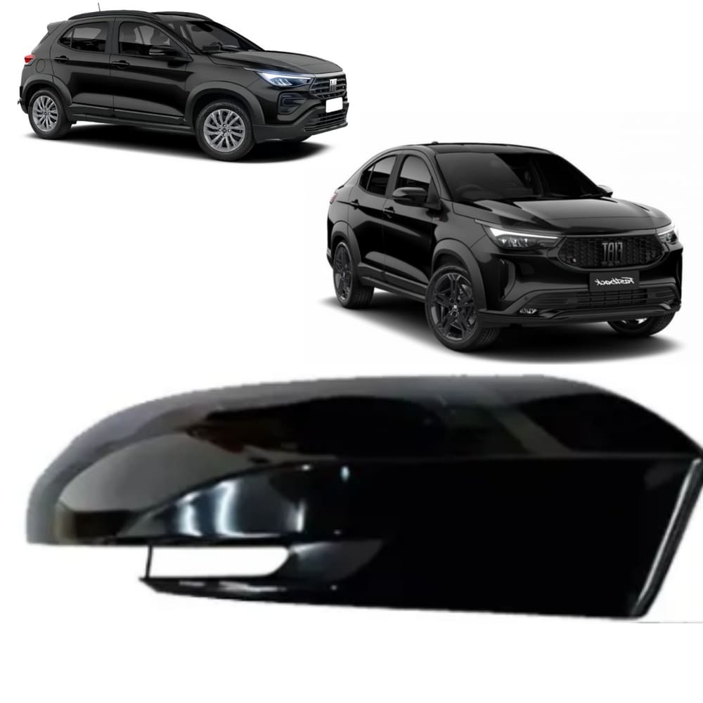 Capa Retrovisor Pulse Fastback Black Piano Direito