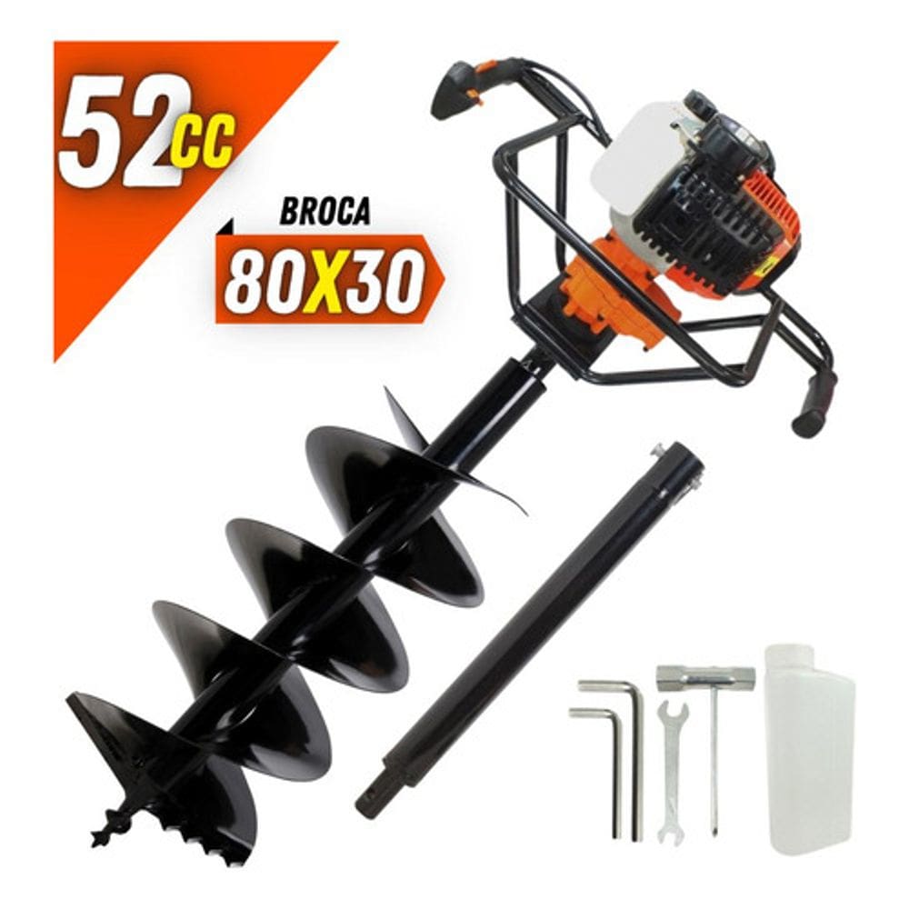 Perfurador De Solo Vulcan 2t Broca 80x30cm + Extensor 60cm
