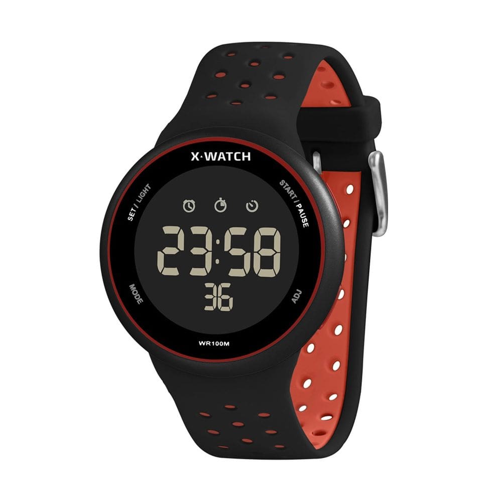 Relógio X Watch autêntico Preto Digital Negativo Prova d Agua